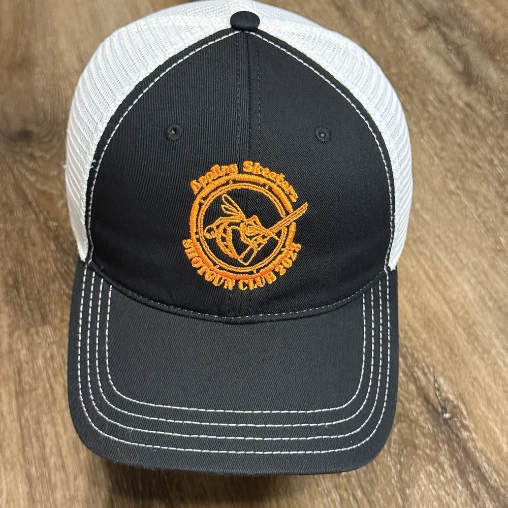 Skeeters Shotgun Club‎ Snapback Hat Black Orange White Trucker Mesh Cap Hunting